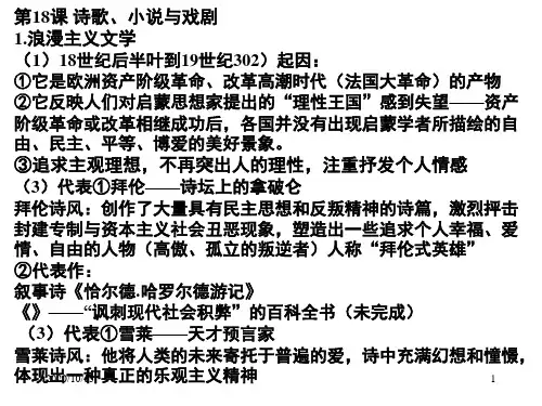 历史：第四单元《19世纪以来的世界文化》复习课件(岳麓版必修三)PPT课件