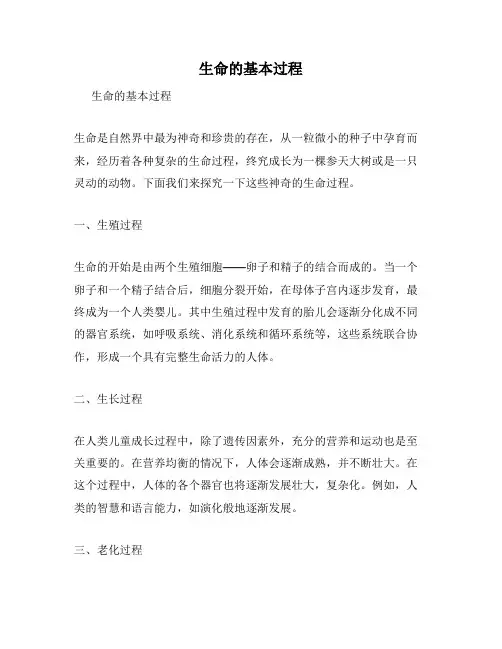 生命的基本过程