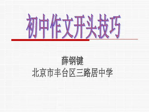初中作文开头技巧ppt(完美版)