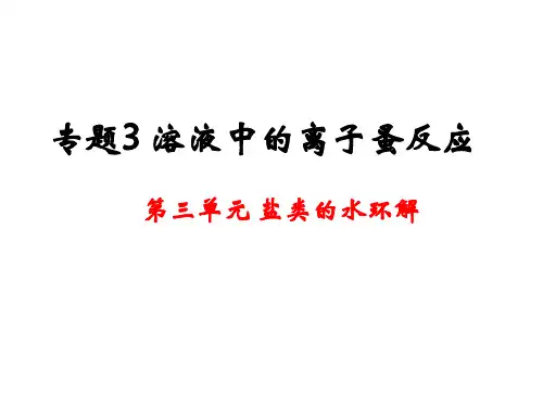 《盐类的水解》全部课件.ppt