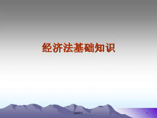 经济法基础知识  ppt课件