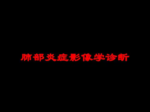 肺部炎症影像学诊断培训课件