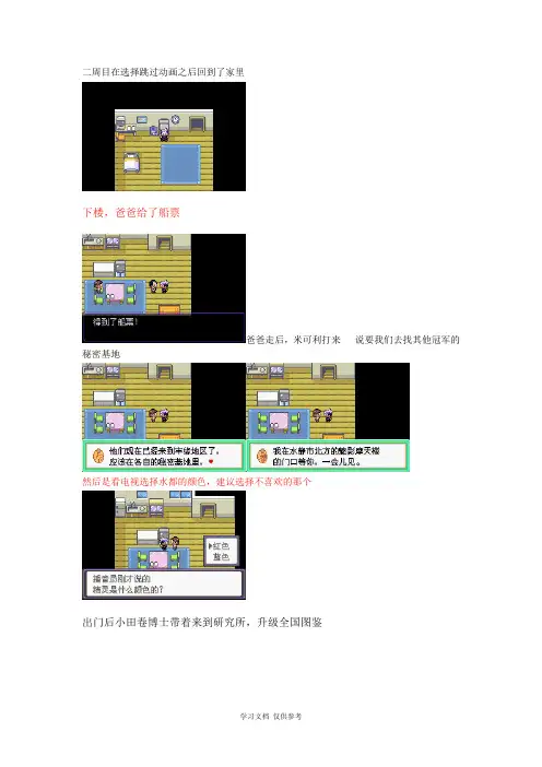口袋妖怪漆黑的魅影5.0图文攻略(二周目)