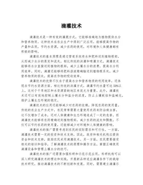 滴灌技术 