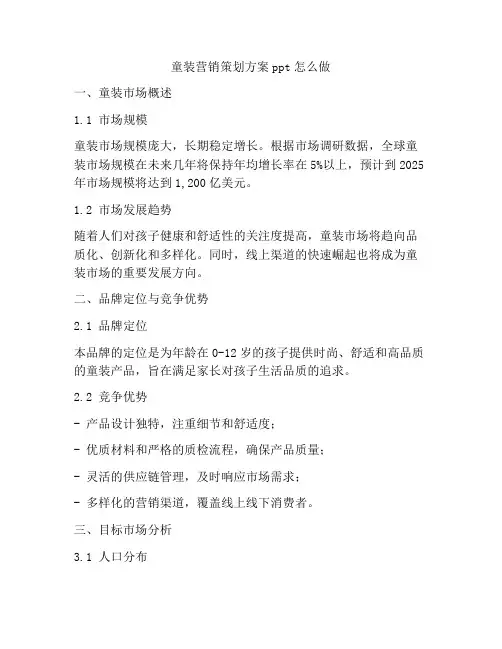 童装营销策划方案ppt怎么做