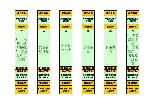 安全资料档案盒标签