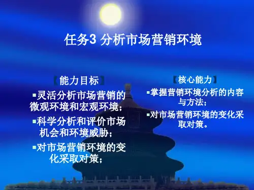 任务3分析市场营销环境