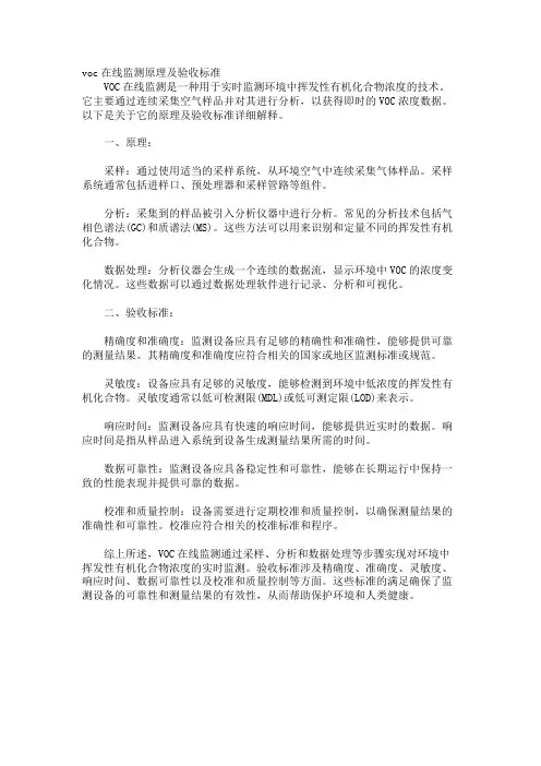 voc在线监测原理及验收标准