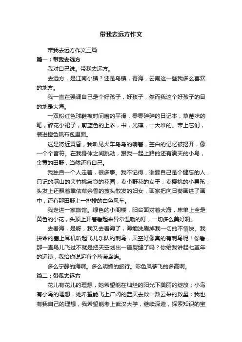 带我去远方作文三篇