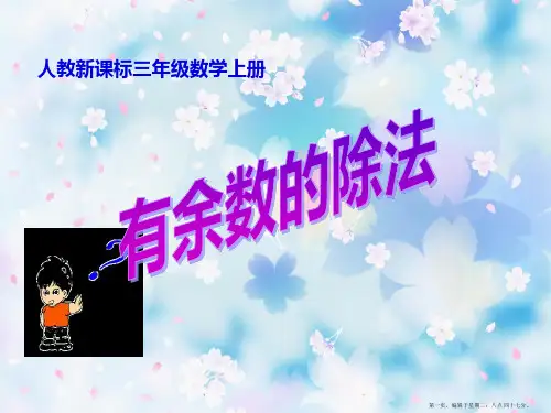 人教版数学三上《有余数的除法》PPT课件2