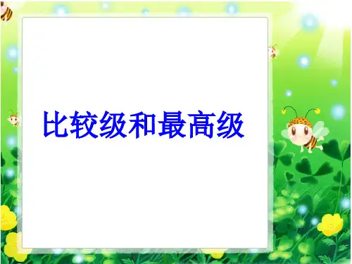 初中英语比较级和最高级PPT课件