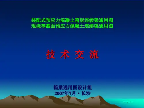 交通部小箱梁通用图技术交流