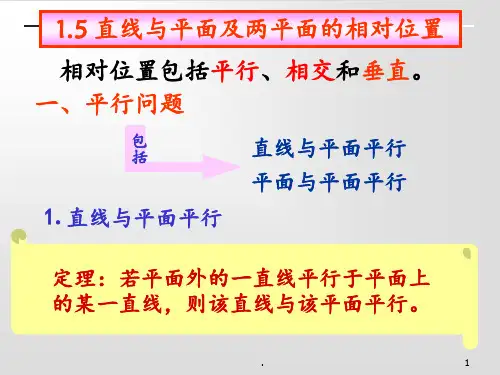 直线与平面相交PPT课件