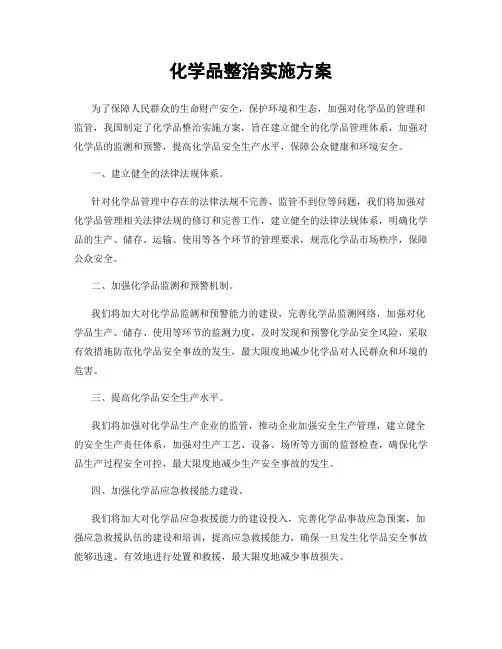 化学品整治实施方案