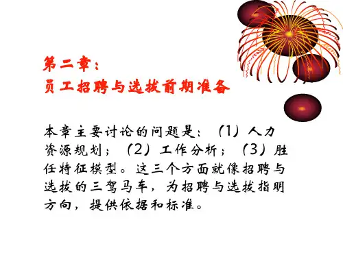 第二章：员工招聘与选拔前期准备