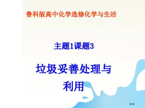 山东省化学优质评选专题课题垃圾的妥善处理和利用鲁科版选修公开课一等奖优质课大赛微课获奖课件