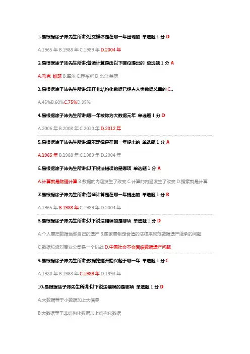四川省专业技术继续教育公需科目考试及答案满分