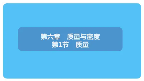 6.1 质量课件-+2024-2025学年人教版八年级上册物理
