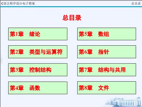 C语言程序设计总目录