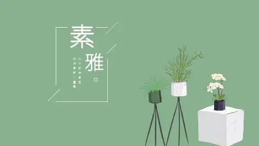 素雅简约工作汇报通用PPT模板
