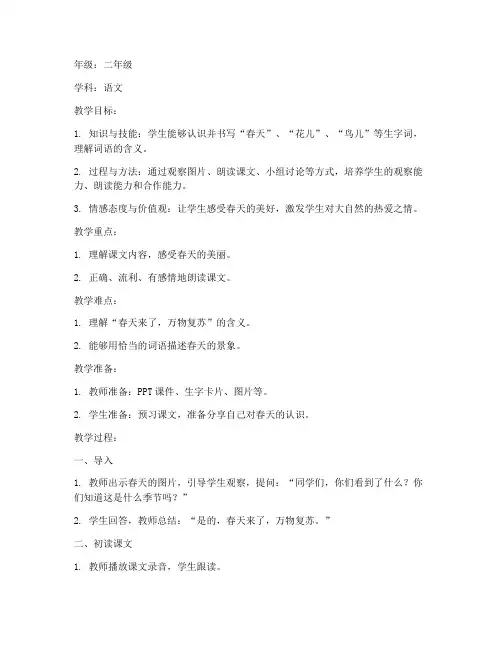小学教育能力教案模板范文