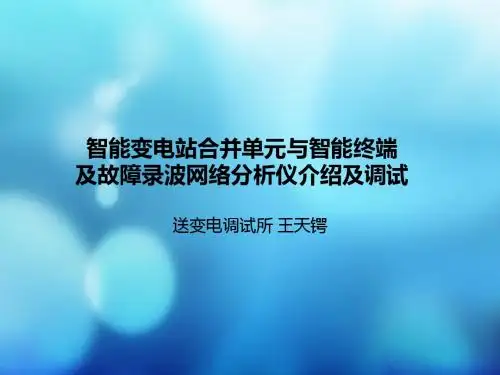智能变电站合并单元和智能终端调试.概要