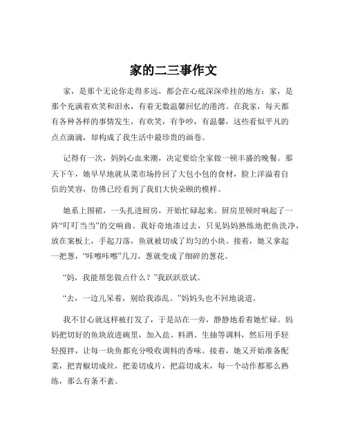 家的二三事作文