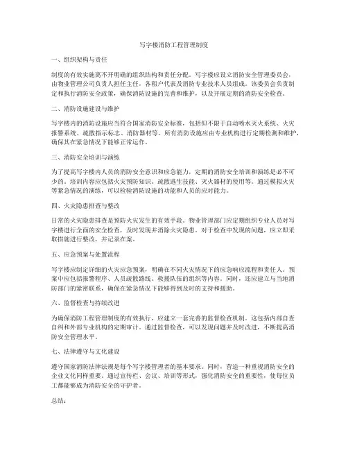 写字楼消防工程管理制度