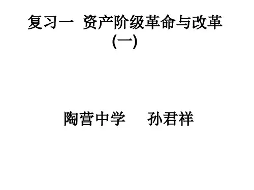 复习一  资产阶级革命与改革ppt