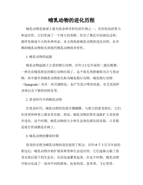 哺乳动物的进化历程