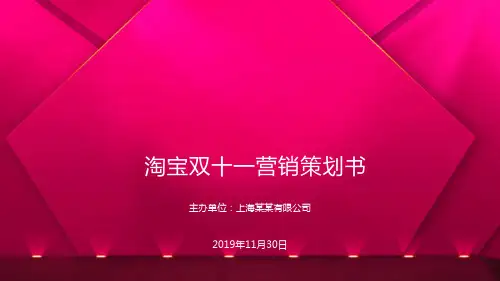 双十一购物节营销策划主题PPT模板