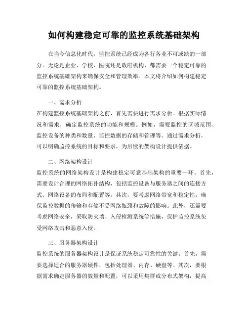 如何构建稳定可靠的监控系统基础架构