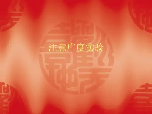注意的广度实验