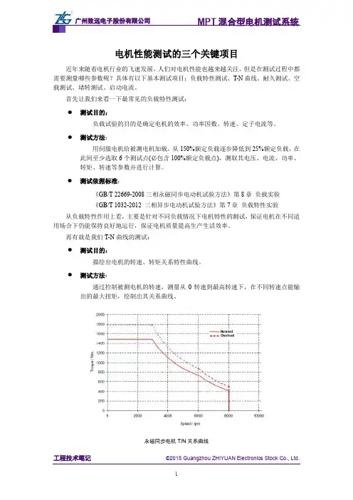 电机性能测试的三个关键项目