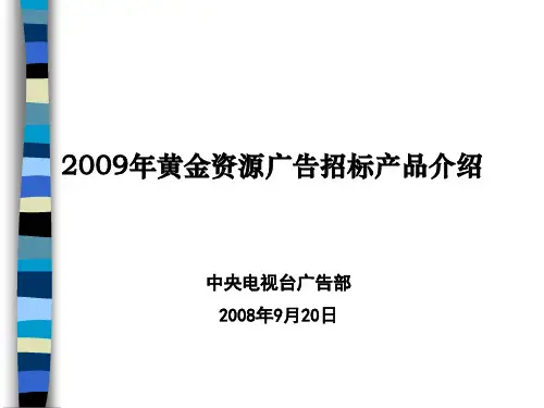 某某年黄金资源广告招标产品介绍(ppt 61页)
