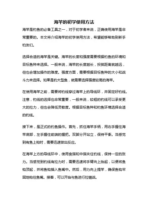 海竿的初学使用方法