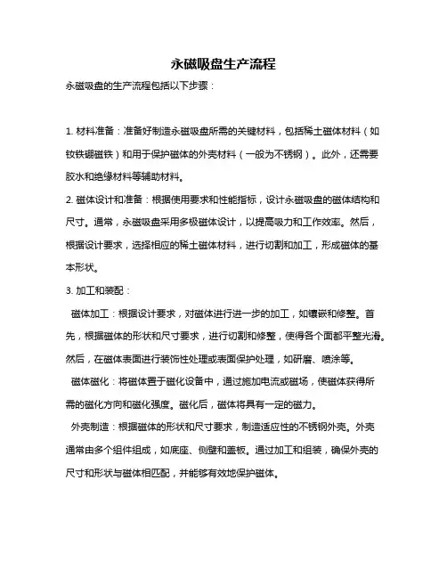 永磁吸盘生产流程