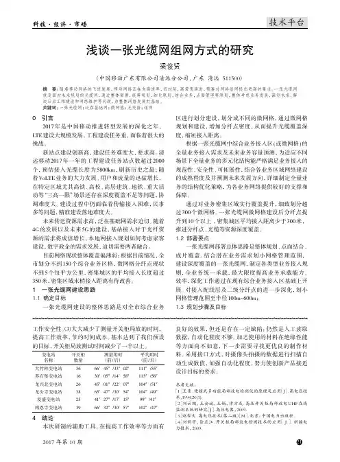 浅谈一张光缆网组网方式的研究