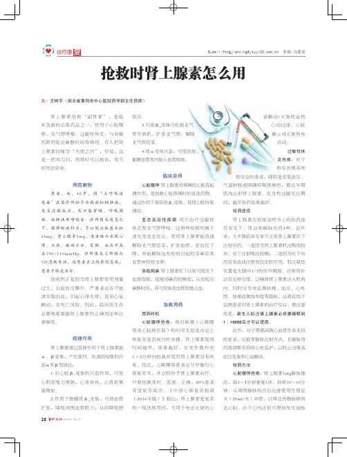 抢救时肾上腺素怎么用