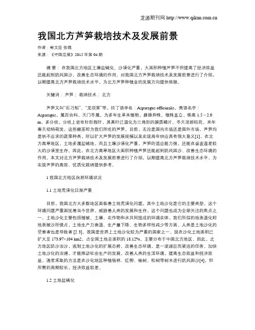 我国北方芦笋栽培技术及发展前景