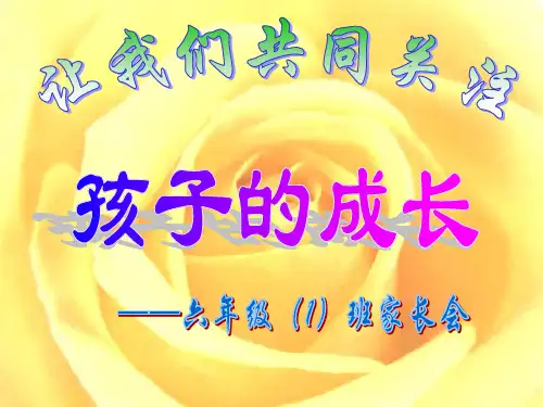 六年级复习动员家长会 ppt课件