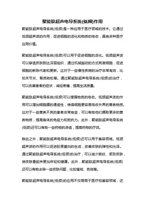 聚能肽超声电导系统(低频)作用