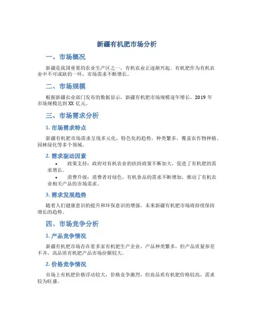 新疆有机肥市场分析