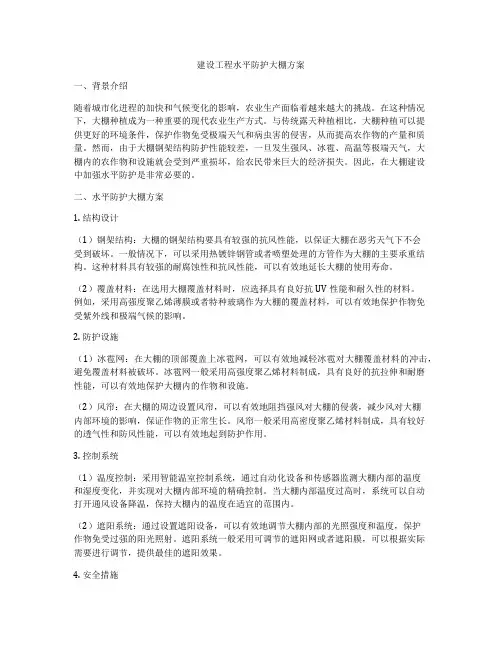 建设工程水平防护大棚方案