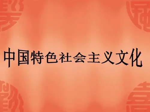 中国特色的社会主义文化