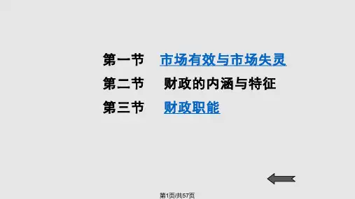 市场失灵与财政PPT课件