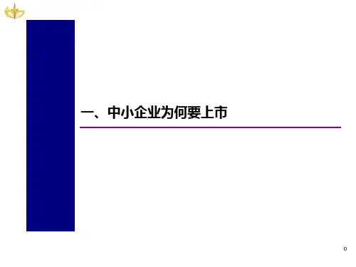 中小企业为什么要上市