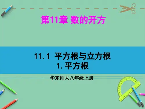 统编华东师大版八年级数学上册优质课件 1.平方根