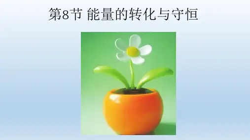 九年级科学上册第3章能量的转化与守恒3.8能量的转化与守恒课件 浙教版