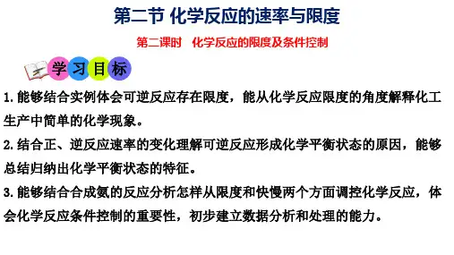 化学反应的限度及条件控制(第二课时)